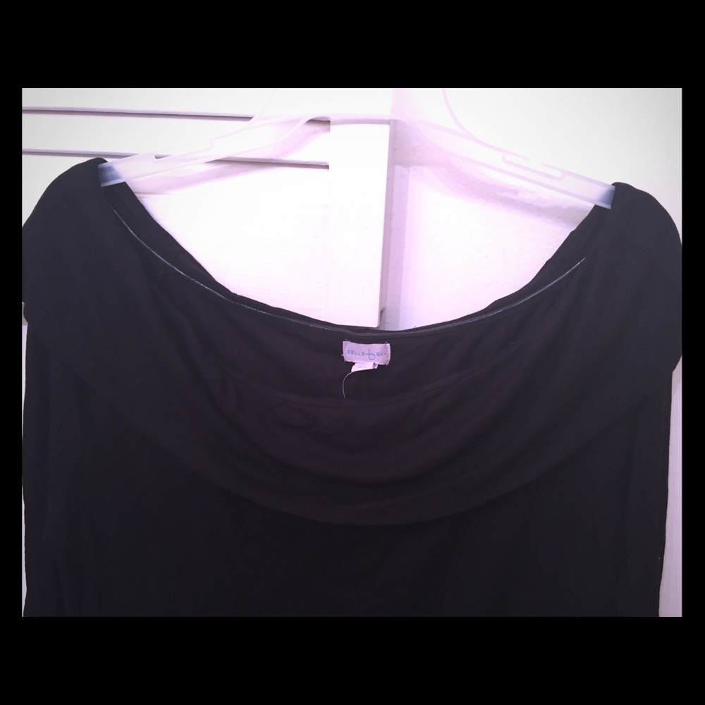 Off the Shoulder Black Plus Size Top